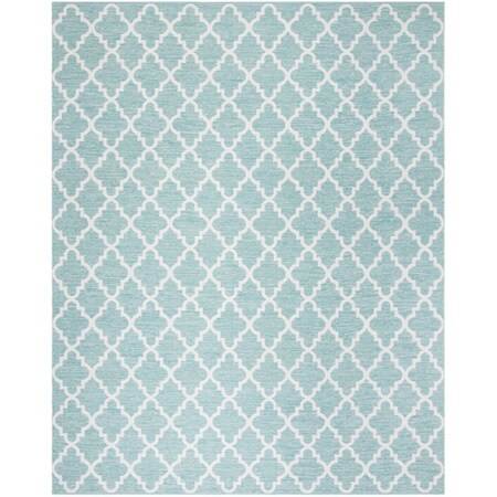 Safavieh 8 x 10 ft. Large Rectangle Montauk Hand Woven Rug, Mint and Ivory MTK611Q-8